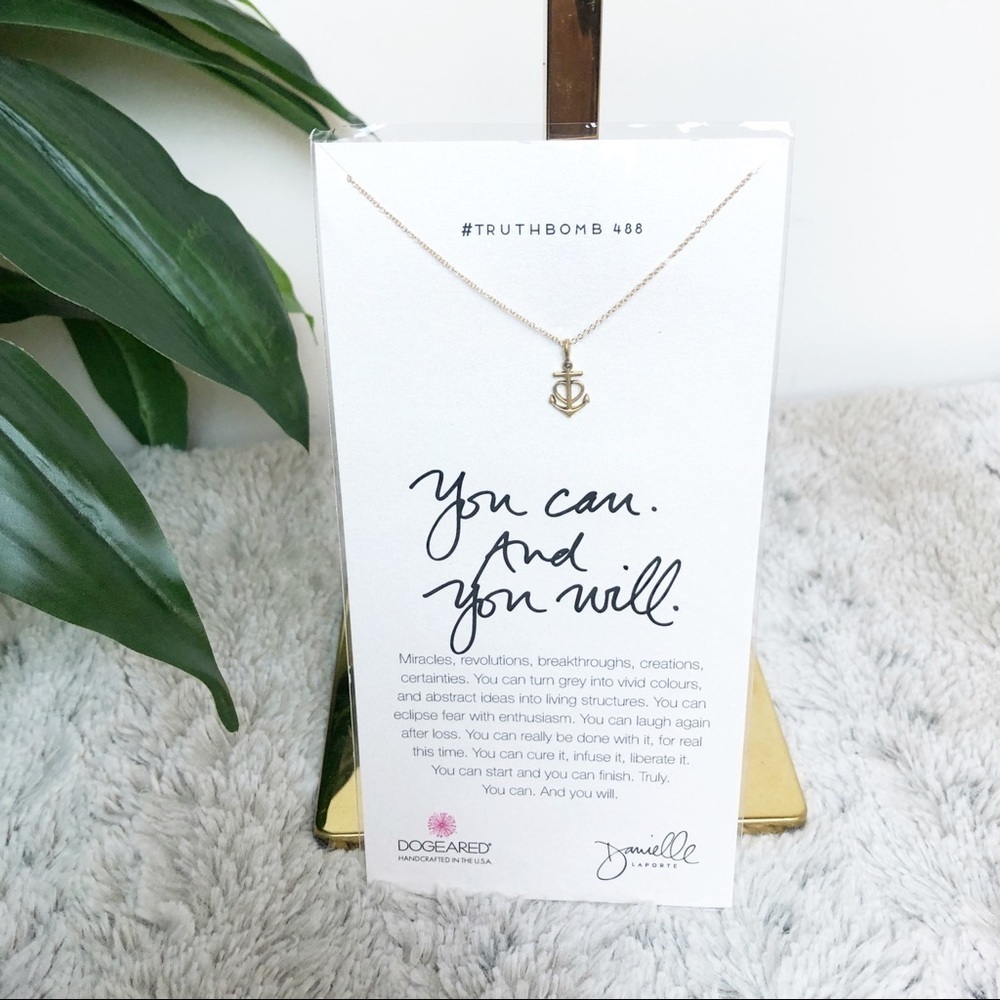 NWT Dogeared Danielle LaPorte Truthbombs - “You Can and You Will” Necklace
